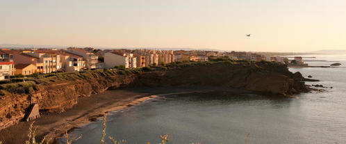 Beautiful volcanic beach in Cap d'Agde Hérault