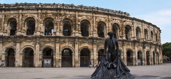 the arenes of Nimes in the Gard