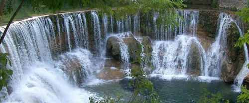 Beautiful La Vis waterfall near Montpellier Hérault