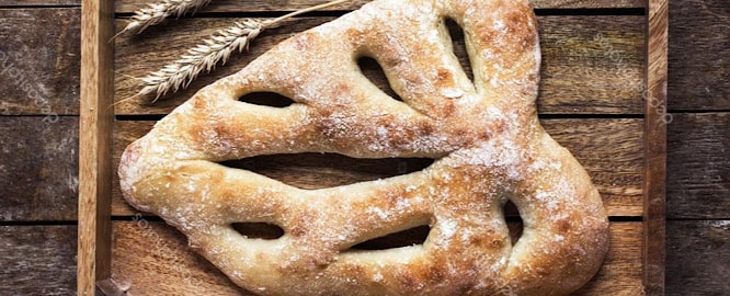 Fougasse typical bread from Aigues mortes-