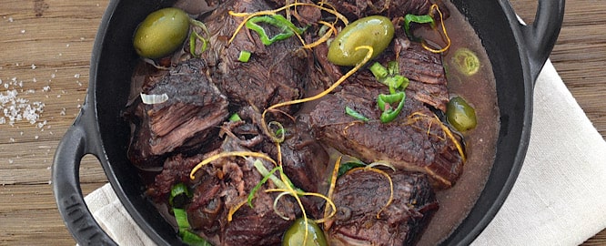 Gardianne of bull traditional bull meat dish