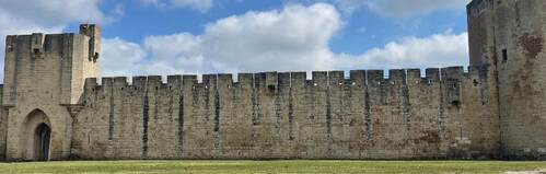 The ramparts of Aigues-Mortes seen from the outside