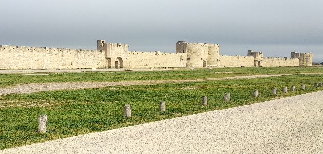 ramparts at the medieval town of Aigues Mortes
