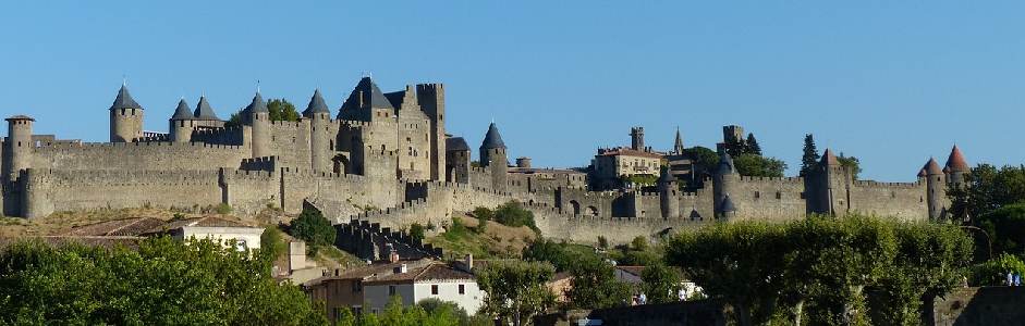The ramparts of the medieval city of Carcassonne
