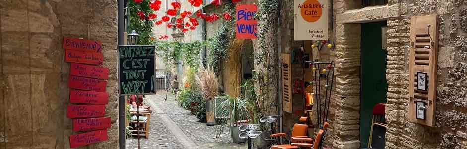 Pezenas village streets around montpellier