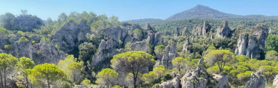The strangely shaped rocks of Moureze