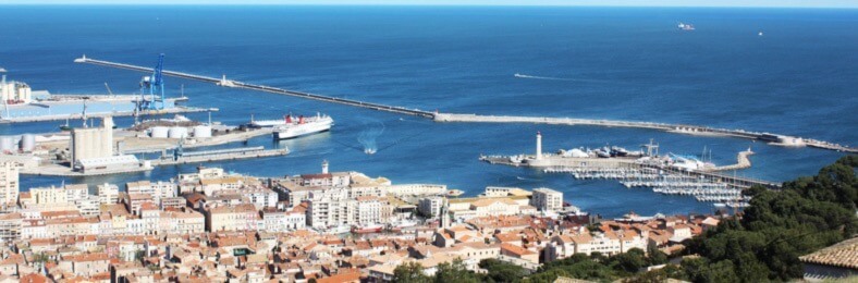 magnificent view of mont saint clair from the heights of sete