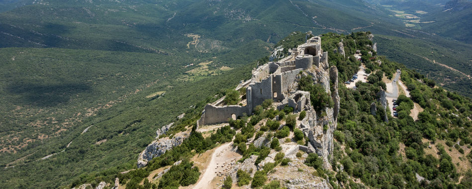 Chateau de Peyreperthuse vu de dessus