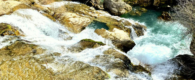 Belle cascade de Navacelles sur la riviere la Vis